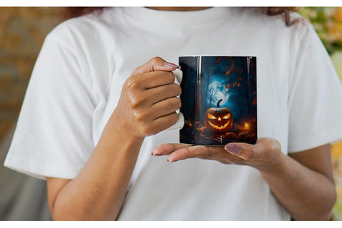 Mug Wrap Halloween Jack-O-Lantern Sublimation artnoy 
