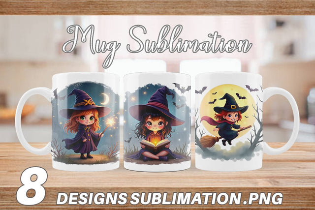 Mug Wrap Halloween Little Witch Sublimation artnoy 