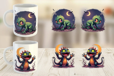 Mug Wrap Halloween Monster Creep Sublimation artnoy 