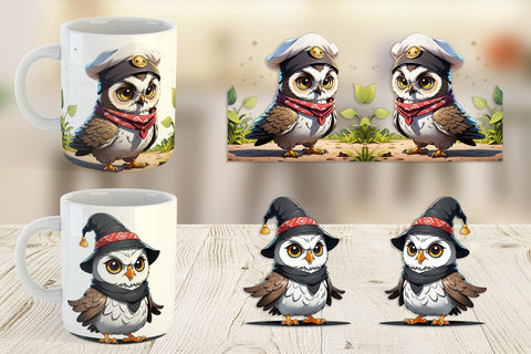 Mug Wrap Halloween Owl Sublimation artnoy 