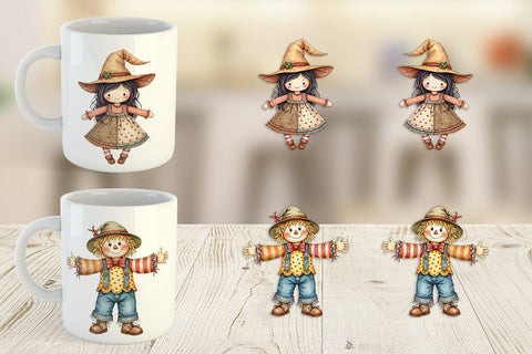 Mug Wrap Halloween Patchwork Pals Sublimation artnoy 