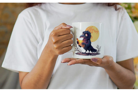 Mug Wrap Halloween Raven Shadow Sublimation artnoy 