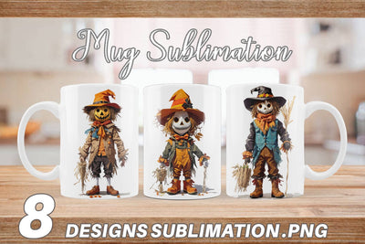 Mug Wrap Halloween Scarecrow Sublimation artnoy 