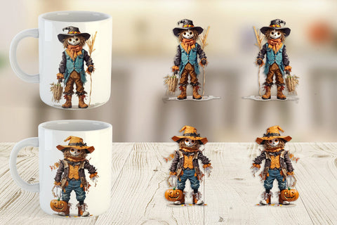 Mug Wrap Halloween Scarecrow Sublimation artnoy 