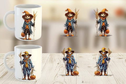 Mug Wrap Halloween Scarecrow Sublimation artnoy 