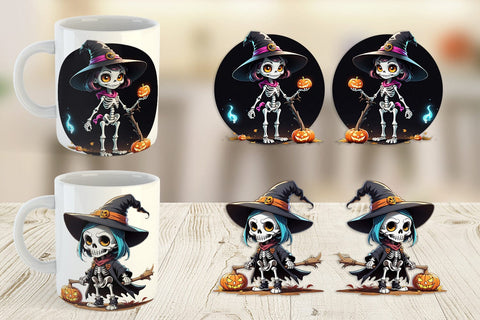 Mug Wrap Halloween Skeleton Sublimation artnoy 