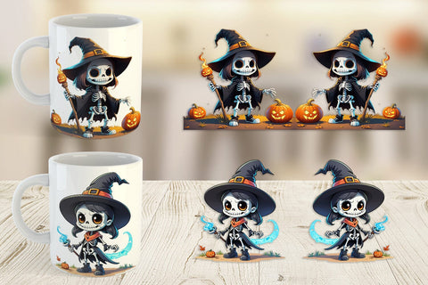 Mug Wrap Halloween Skeleton Sublimation artnoy 