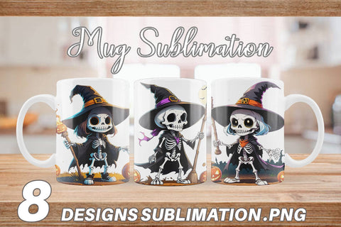 Mug Wrap Halloween Skeleton Sublimation artnoy 