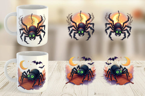 Mug Wrap Halloween Spider Web Sublimation artnoy 