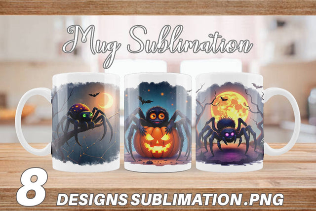 Mug Wrap Halloween Spider Web Sublimation artnoy 