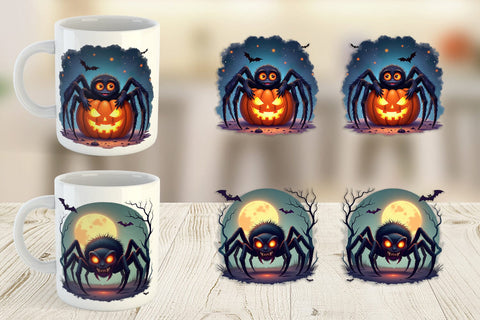 Mug Wrap Halloween Spider Web Sublimation artnoy 