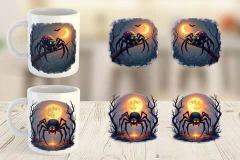 Mug Wrap Halloween Spider Web Sublimation artnoy 