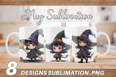 Mug Wrap Halloween Spooky Witch Sublimation artnoy 