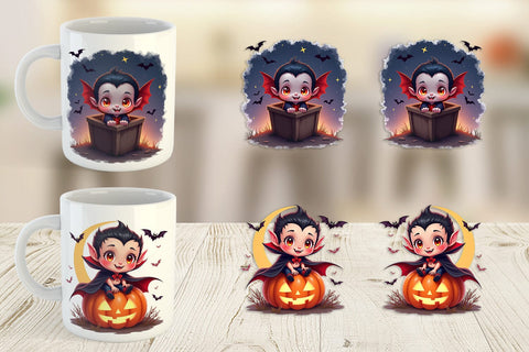 Mug Wrap Halloween Vampire Bite Sublimation artnoy 