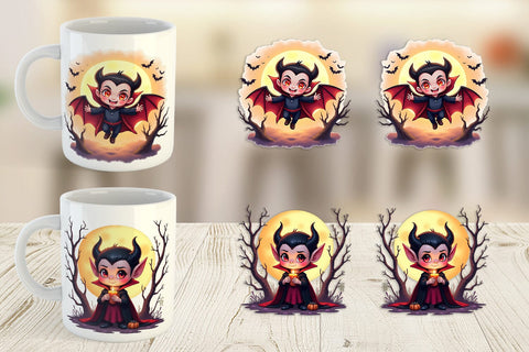 Mug Wrap Halloween Vampire Bite Sublimation artnoy 