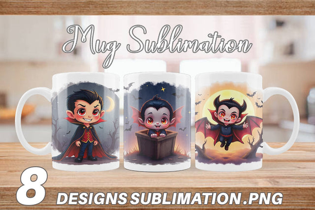 Mug Wrap Halloween Vampire Bite Sublimation artnoy 