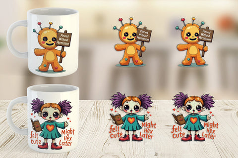 Mug Wrap Halloween Voodoo Doll Sublimation artnoy 