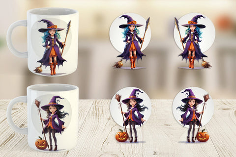 Mug Wrap Halloween Witch Sublimation artnoy 
