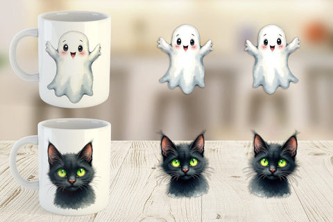 Mug Wrap Halloween Wonders Watercolor Sublimation artnoy 