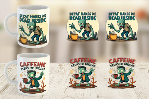 Mug Wrap Halloween Zombie Coffee Sublimation artnoy 