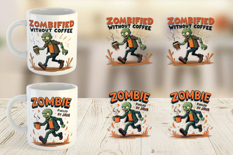 Mug Wrap Halloween Zombie Coffee Sublimation artnoy 