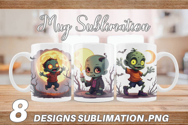 Mug Wrap Halloween Zombie Stumble Sublimation artnoy 