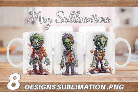 Mug Wrap Halloween Zombie Sublimation artnoy 