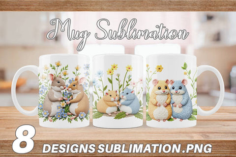 Mug Wrap Hamster Embroidery Sublimation artnoy 