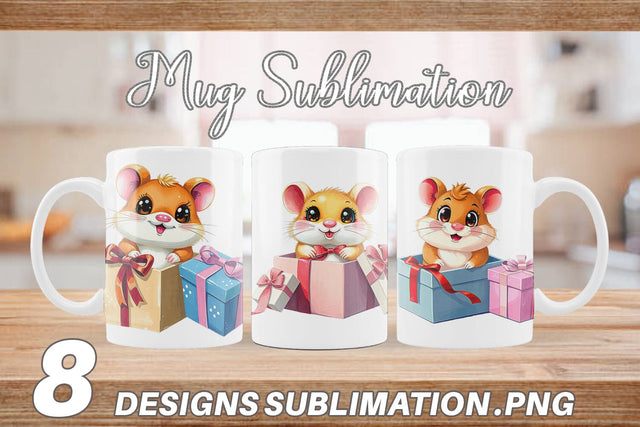 Mug Wrap Hamster Gift Sublimation artnoy 