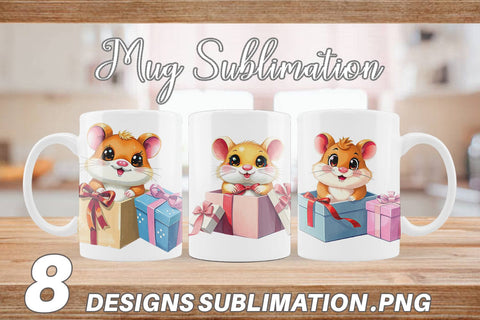 Mug Wrap Hamster Gift Sublimation artnoy 