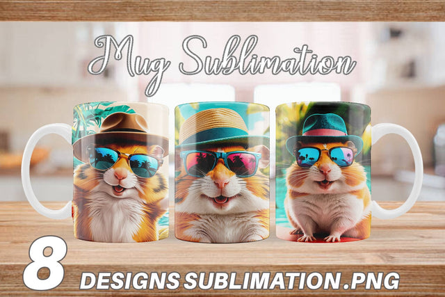 Mug Wrap Hamsters in Summer Sublimation artnoy 