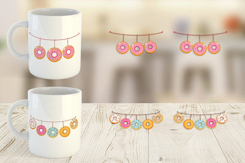 Mug Wrap Hanging Donut Sublimation artnoy 