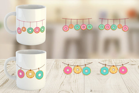 Mug Wrap Hanging Donut Sublimation artnoy 