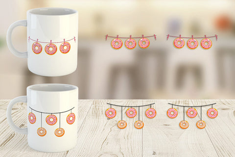 Mug Wrap Hanging Donut Sublimation artnoy 