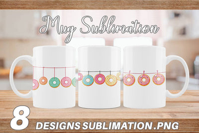 Mug Wrap Hanging Donut Sublimation artnoy 