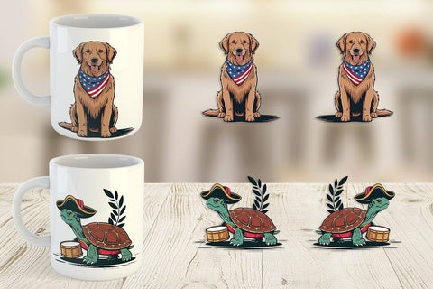 Mug Wrap Happy 4th of July Sublimation artnoy 