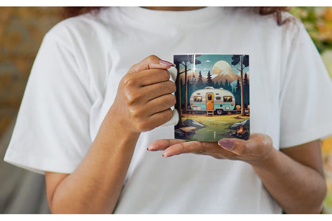 Mug Wrap Happy Camping Sublimation artnoy 
