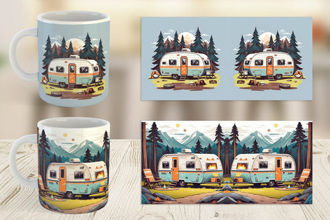 Mug Wrap Happy Camping Sublimation artnoy 