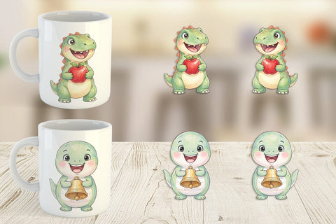 Mug Wrap Happy First Day School Dino Sublimation artnoy 