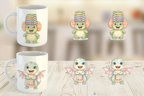 Mug Wrap Happy First Day School Dino Sublimation artnoy 