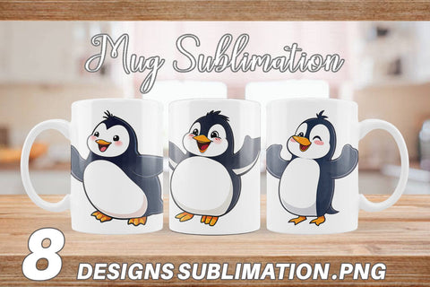 Mug Wrap Happy Penguin Sublimation artnoy 