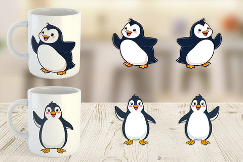Mug Wrap Happy Penguin Sublimation artnoy 