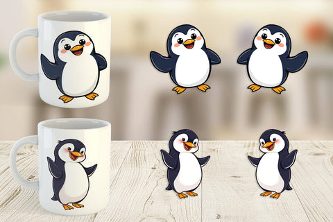 Mug Wrap Happy Penguin Sublimation artnoy 