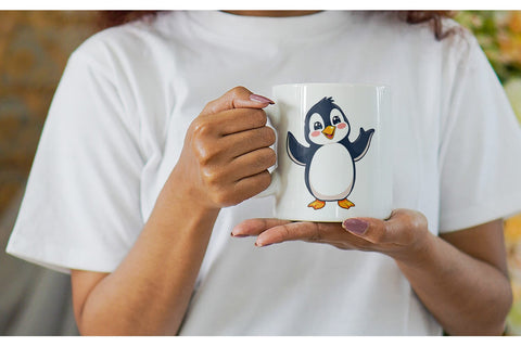 Mug Wrap Happy Penguin Sublimation artnoy 