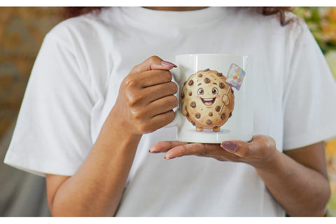 Mug Wrap Happy Round Sweet Treats Watercolor Sublimation artnoy 