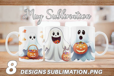 Mug Wrap Happy Spook Sticker Sublimation artnoy 