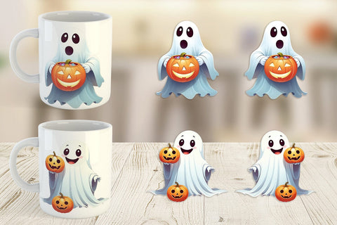 Mug Wrap Happy Spook Sticker Sublimation artnoy 