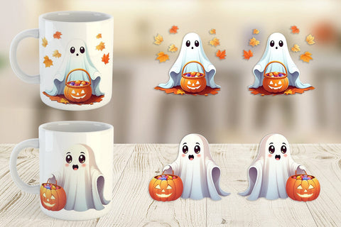 Mug Wrap Happy Spook Sticker Sublimation artnoy 