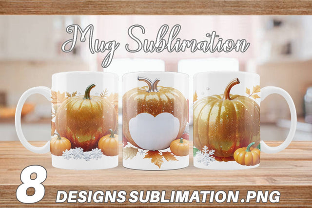Mug Wrap Harvest Pumpkin Sublimation artnoy 
