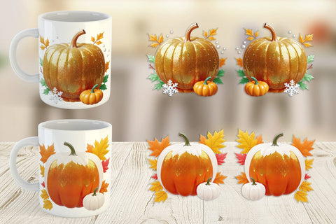 Mug Wrap Harvest Pumpkin Sublimation artnoy 